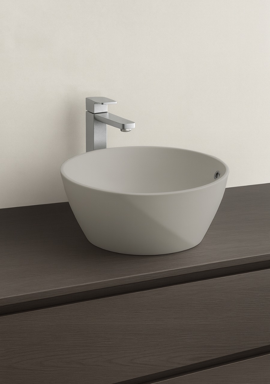 Lavatório de Pousar Bowl, Pearl Grey Matte - KCER